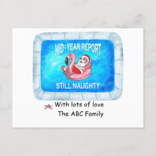 Cartes Pour Fêtes Annuelles Père Noël dans la piscine Noël en juillet