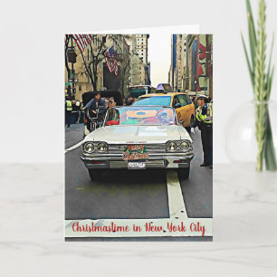 Cartes Pour Fêtes Annuelles père Noël dans New York City Christmas Card