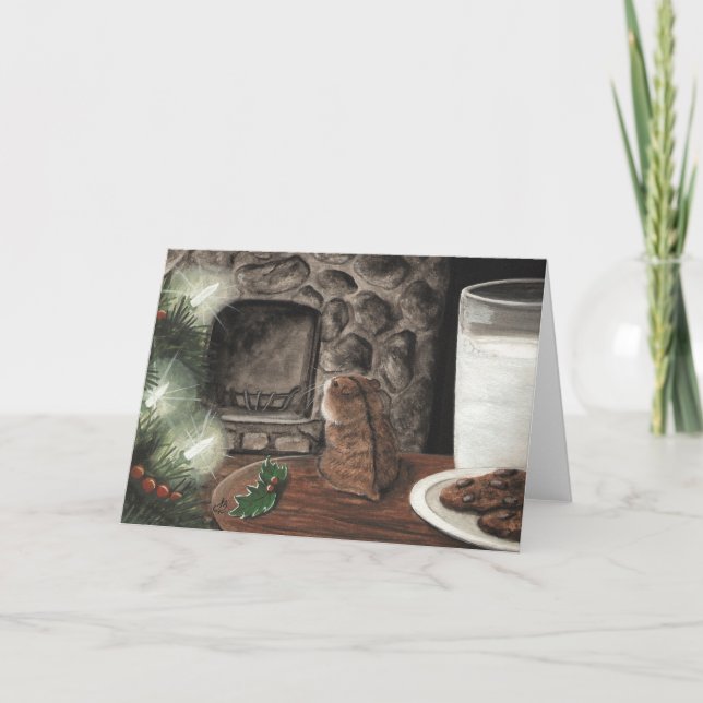 Cartes Pour Fêtes Annuelles Père Noël de attente (Devant)