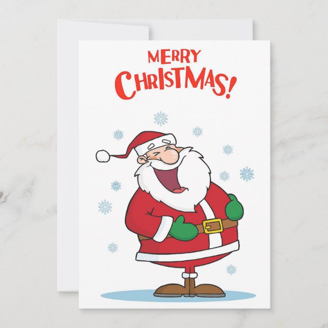 Cartes Pour Fêtes Annuelles Père Noël de bande dessinée drôle (Devant)