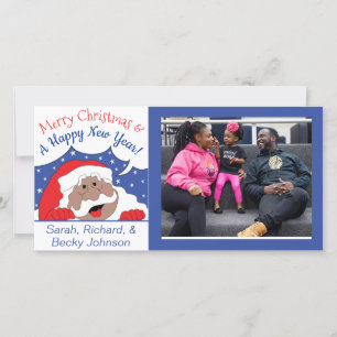 Cartes Pour Fêtes Annuelles Père Noël de couleur dit