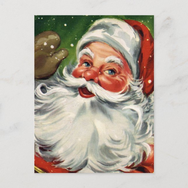 Cartes Pour Fêtes Annuelles "Père Noël de Noël traditionnel" (Devant)