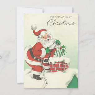 Cartes Pour Fêtes Annuelles Père Noël de Noël Vintage