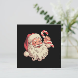 Cartes Pour Fêtes Annuelles Père Noël de Noël vintage visage drôle vieux 