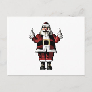 Cartes Pour Fêtes Annuelles Père Noël donne le doigt
