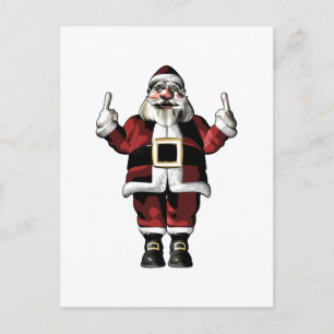 Cartes Pour Fêtes Annuelles Père Noël donne le doigt