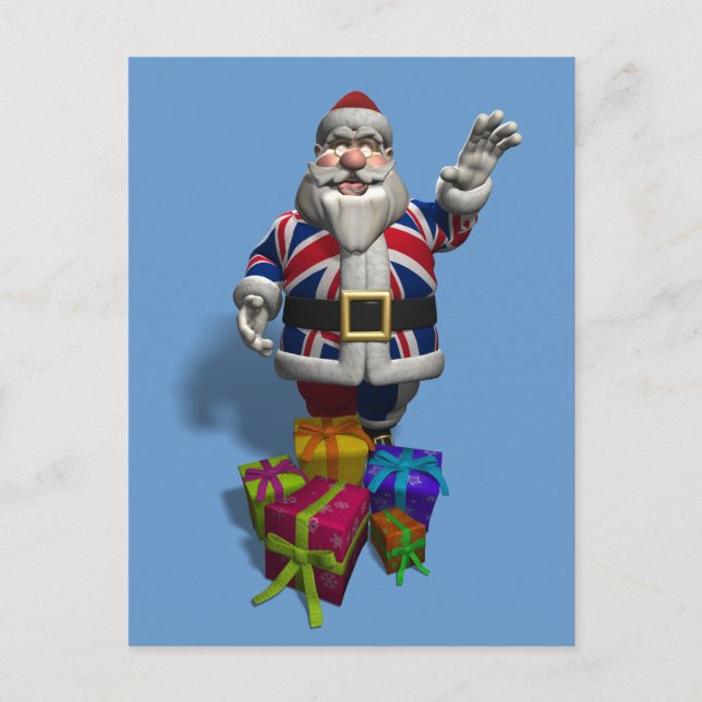 Cartes Pour Fêtes Annuelles Père Noël du Royaume-Uni (Devant)