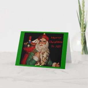 Cartes Pour Fêtes Annuelles Père Noël écossaise