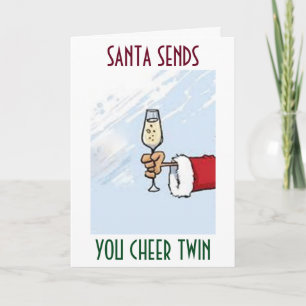 CARTES POUR FÊTES ANNUELLES PÈRE NOËL ENVOIE DE LA BIÈRE À NOËL-HEURE DE LA FÊ