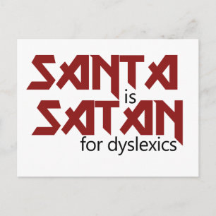 Cartes Pour Fêtes Annuelles Père Noël est Satan