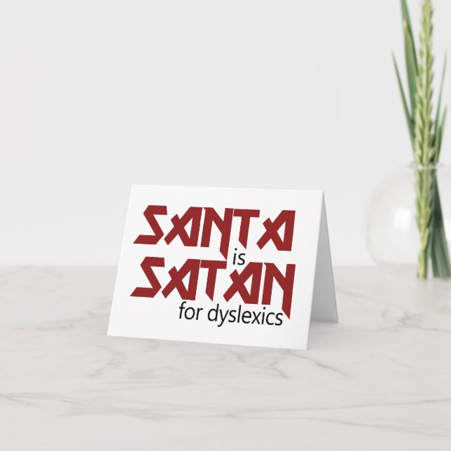 Cartes Pour Fêtes Annuelles Père Noël est Satan (Devant)