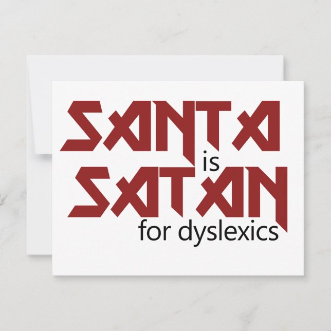 Cartes Pour Fêtes Annuelles Père Noël est Satan (Devant)