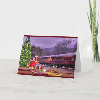 Cartes Pour Fêtes Annuelles Père Noël et le Express polaire