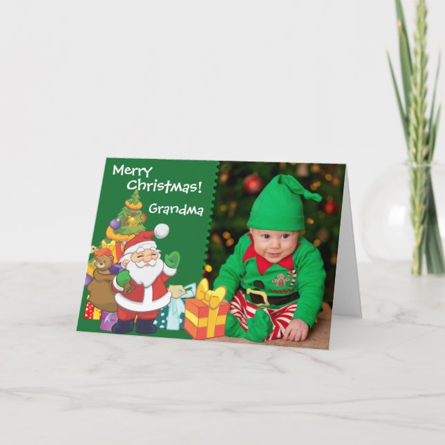 Cartes Pour Fêtes Annuelles Père Noël et présents (Devant)