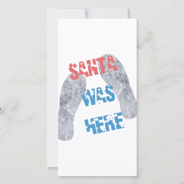 Cartes Pour Fêtes Annuelles Père Noël était là (Devant)