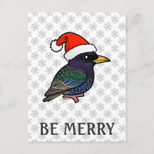 Cartes Pour Fêtes Annuelles Père Noël European Starling