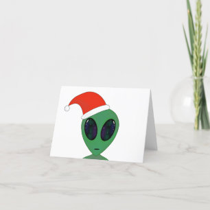 Cartes Pour Fêtes Annuelles Père Noël extraterrestre