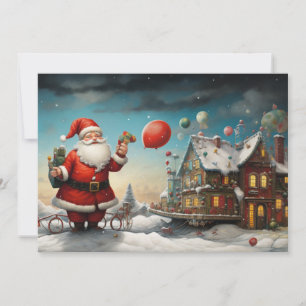 Cartes Pour Fêtes Annuelles Père Noël fantaisiste 5