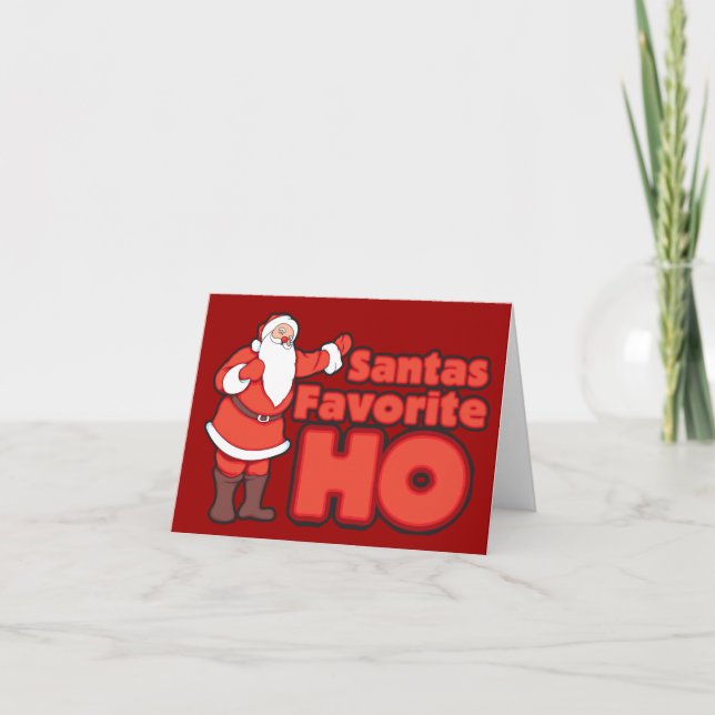 Cartes Pour Fêtes Annuelles Père Noël Favori HO (Devant)
