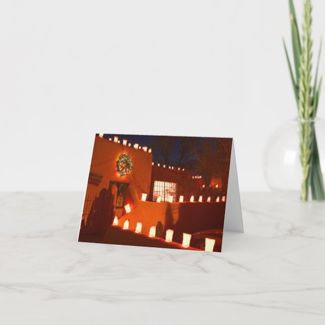 Cartes Pour Fêtes Annuelles Père Noël Fe Nouveau Mexique Noël (Devant)