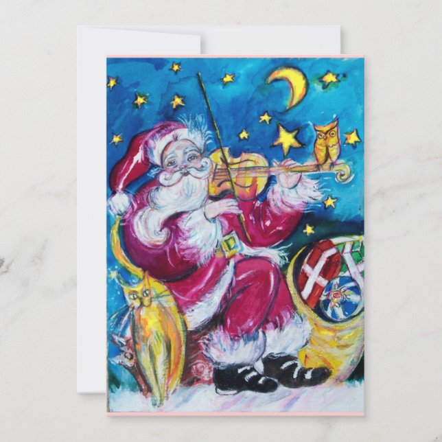 CARTES POUR FÊTES ANNUELLES PÈRE NOËL INSPIRÉ (Devant)
