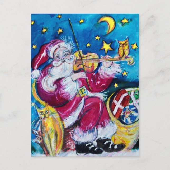CARTES POUR FÊTES ANNUELLES PÈRE NOËL INSPIRÉ (Devant)