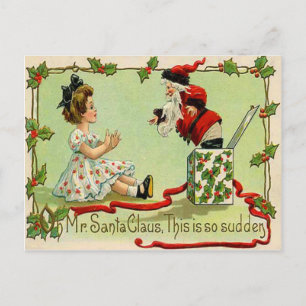 Cartes Pour Fêtes Annuelles Père Noël Jack-In-A-Box
