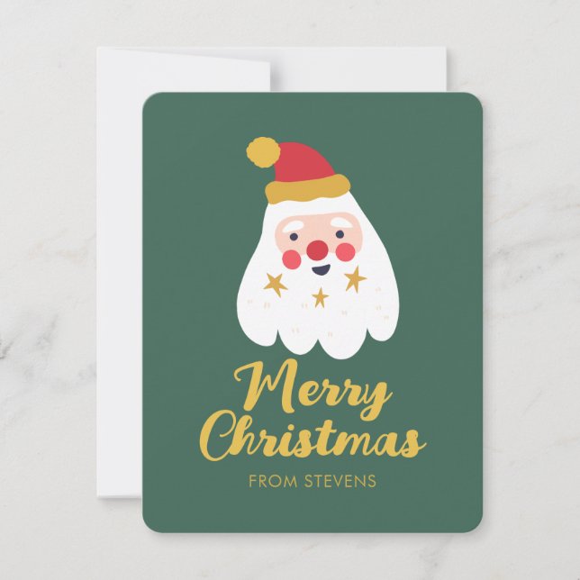 Cartes Pour Fêtes Annuelles Père Noël joie Noël Salutation de (Devant)