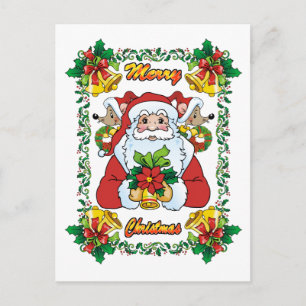Cartes Pour Fêtes Annuelles Père Noël joyeux