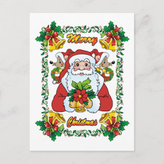 Cartes Pour Fêtes Annuelles Père Noël joyeux