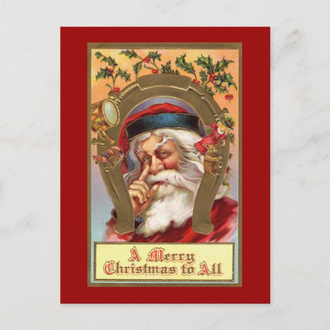 Cartes Pour Fêtes Annuelles Père Noël Joyeux Noël (Devant)