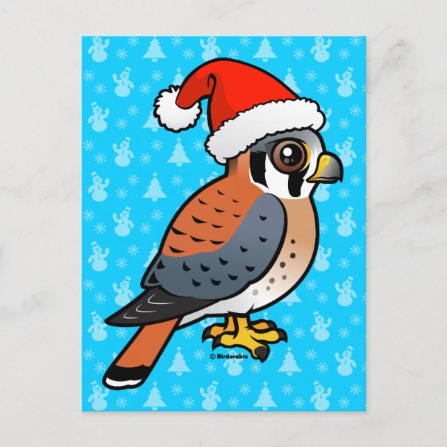 Cartes Pour Fêtes Annuelles Père Noël Kestrel Américain (Devant)