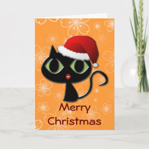Cartes Pour Fêtes Annuelles Père Noël kitty