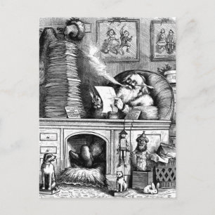 Cartes Pour Fêtes Annuelles père Noël Lire Son Mail