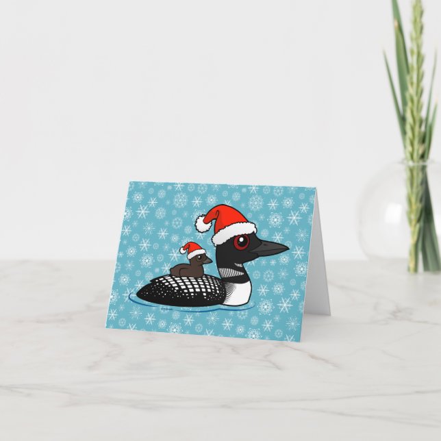 Cartes Pour Fêtes Annuelles Père Noël Loon (Devant)