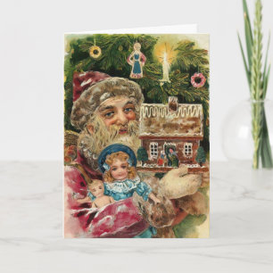 Cartes Pour Fêtes Annuelles Père Noël magique