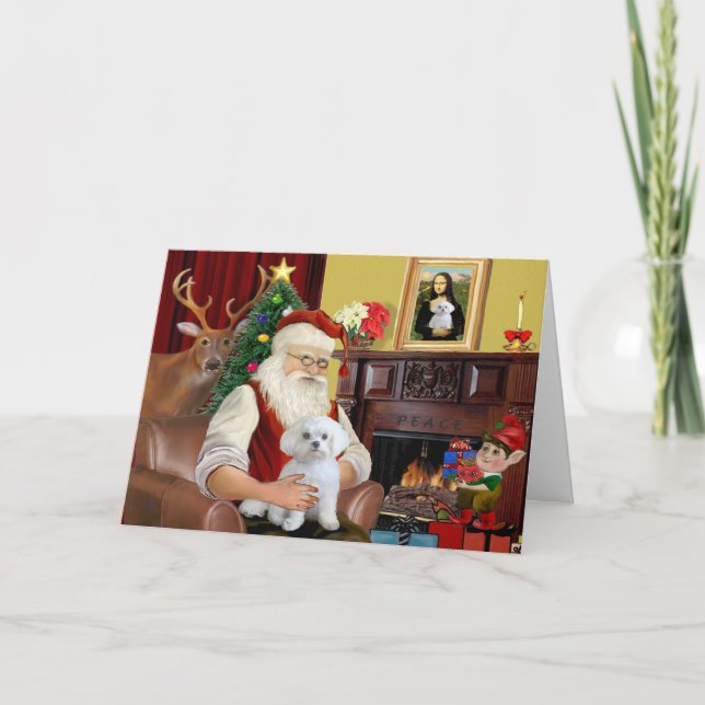 Cartes Pour Fêtes Annuelles Père Noël maltais (Devant)