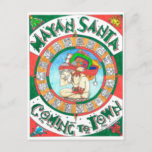 Cartes Pour Fêtes Annuelles Père Noël maya