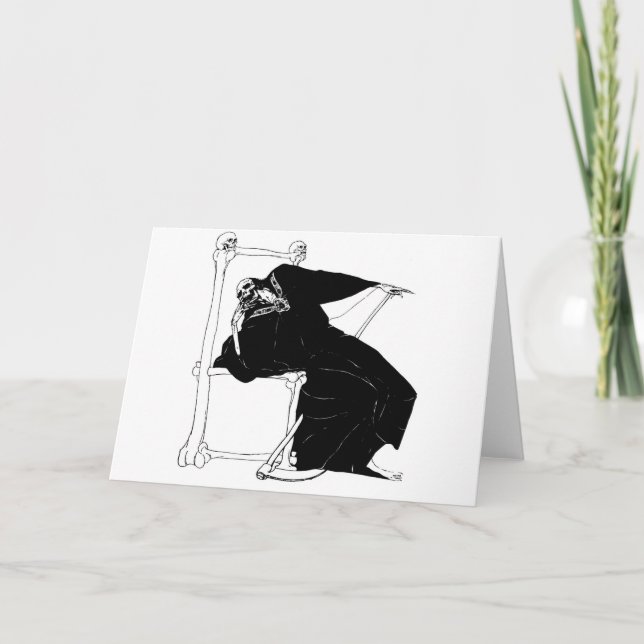 Cartes Pour Fêtes Annuelles "Père Noël Muerte" (Meilleure Faucheuse Mexicaine) (Devant)