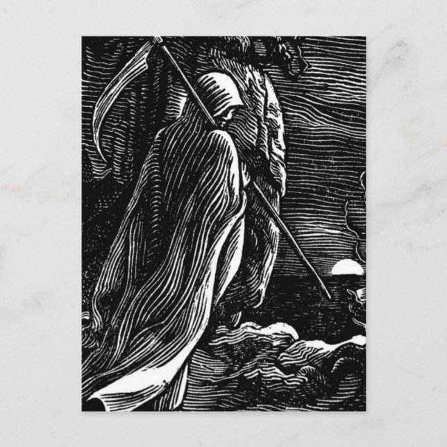 Cartes Pour Fêtes Annuelles Père Noël Muerte (Mexicaine Grim Reaper) vers 1939 (Devant)