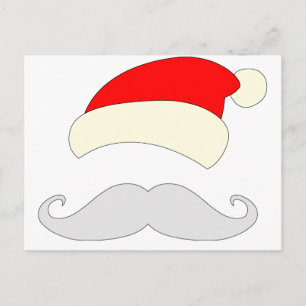 Cartes Pour Fêtes Annuelles père Noël Mustache