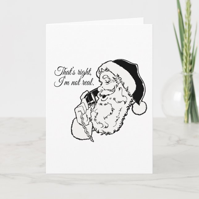 Cartes Pour Fêtes Annuelles Père Noël n'est pas vrai - .png (Devant)