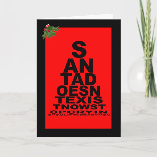 Cartes Pour Fêtes Annuelles Père Noël n'existe pas Noël (Devant)