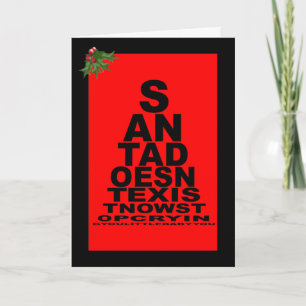 Cartes Pour Fêtes Annuelles Père Noël n'existe pas Noël