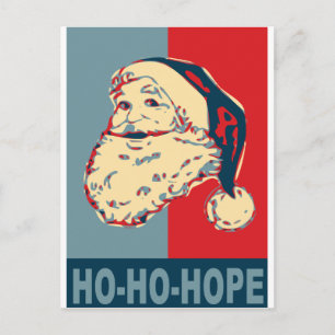 Cartes Pour Fêtes Annuelles père Noël obama ho-ho-hope