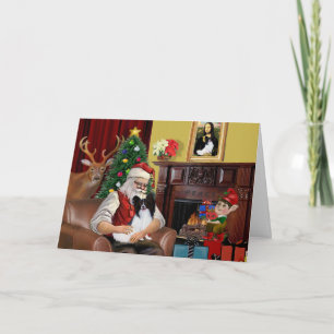 Cartes Pour Fêtes Annuelles Père Noël Papillon