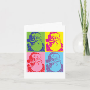 Cartes Pour Fêtes Annuelles père Noël Pop art Joyeux Noël