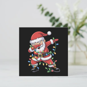 Cartes Pour Fêtes Annuelles Père Noël qui fait le dab Lumières de Noël drôles