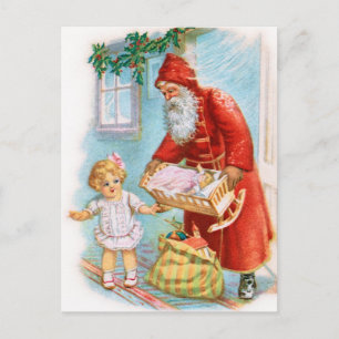 Cartes Pour Fêtes Annuelles père Noël Remise des cadeaux de Noël