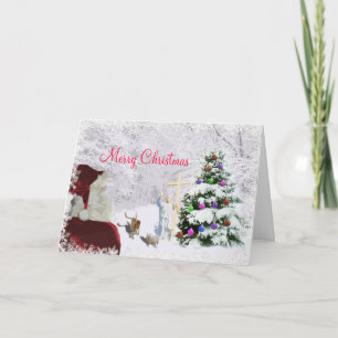 Cartes Pour Fêtes Annuelles père Noël rencontre Jésus
